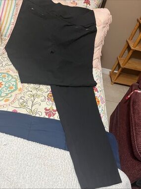 Plus size Black pants zipper pockets. Nice stretch . Twofer sale! Blouse also!